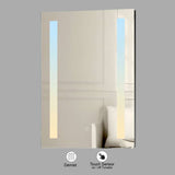 VONN VMRH0320TW Tunable White LED Bath Mirror in Silver, Rectangle 24"W x 30"H or 30"W x 36"H