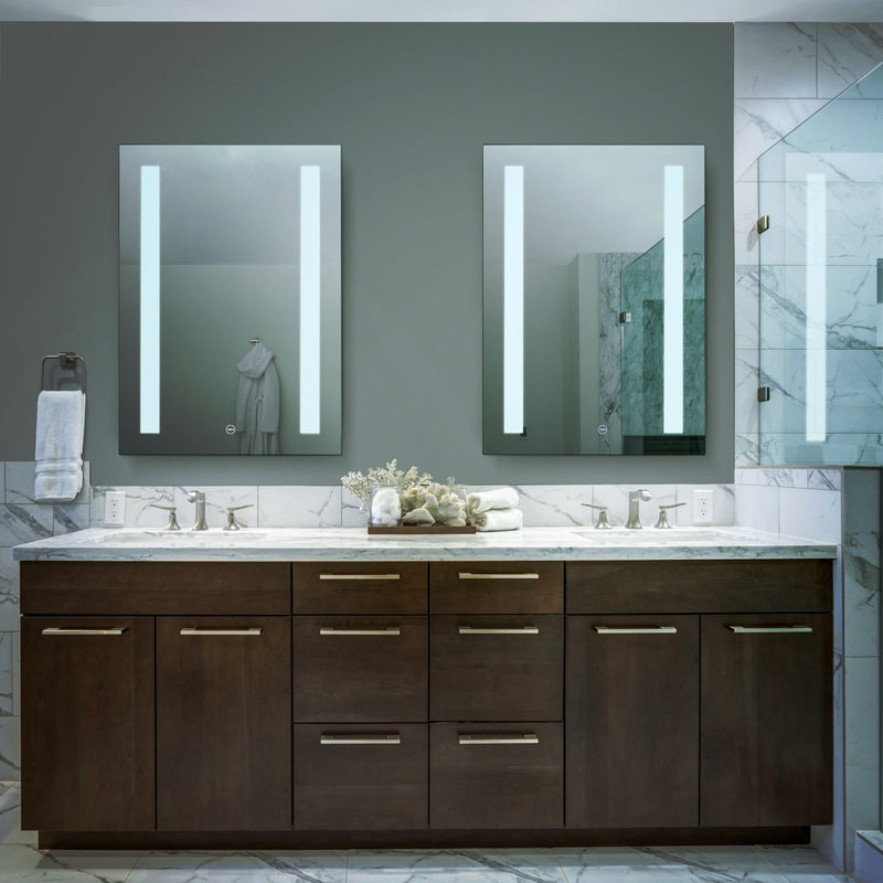 VONN VMRH0320TW Tunable White LED Bath Mirror in Silver, Rectangle 24"W x 30"H or 30"W x 36"H