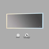 VONN VMRJ0108ATW Tunable White LED Bath Mirror in Silver, Rectangle 36"W x 24"H
