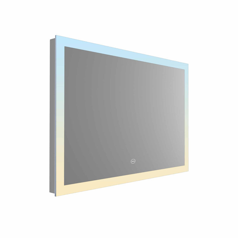 VONN VMRJ0108ATW Tunable White LED Bath Mirror in Silver, Rectangle 36"W x 24"H