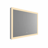 VONN VMRJ0108A LED Bath Mirror in Silver, Rectangle 36"W x 24"H