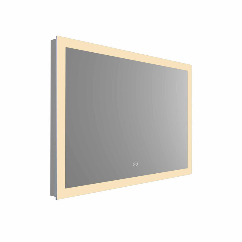 VONN VMRJ0108A LED Bath Mirror in Silver, Rectangle 36"W x 24"H