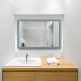 VONN VMRJ0108A LED Bath Mirror in Silver, Rectangle 36"W x 24"H