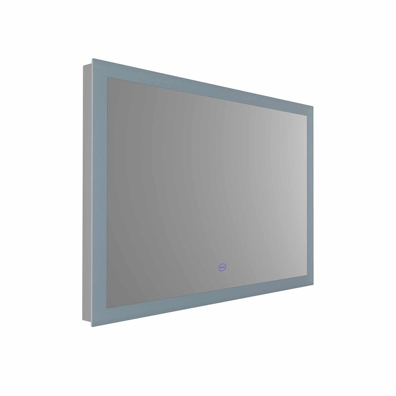 VONN VMRJ0108A LED Bath Mirror in Silver, Rectangle 36"W x 24"H