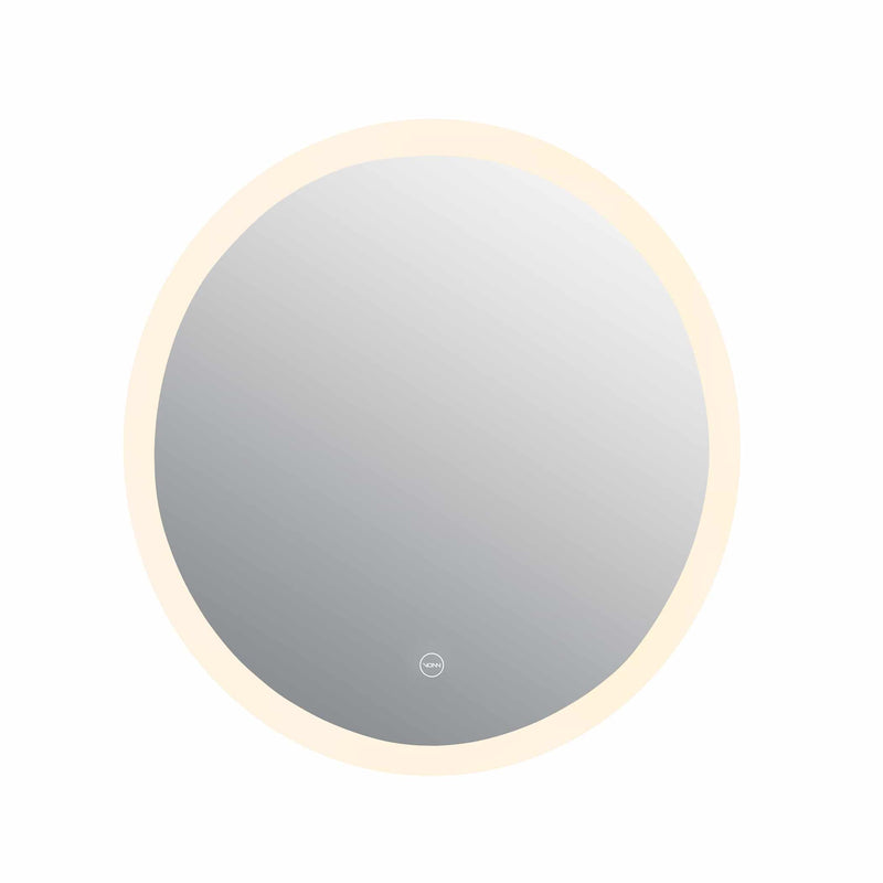 VONN VMRS0120A LED Bath Mirror in Silver with Frosted Edge, Round 24"W x 24"H or 30"W x 30"H