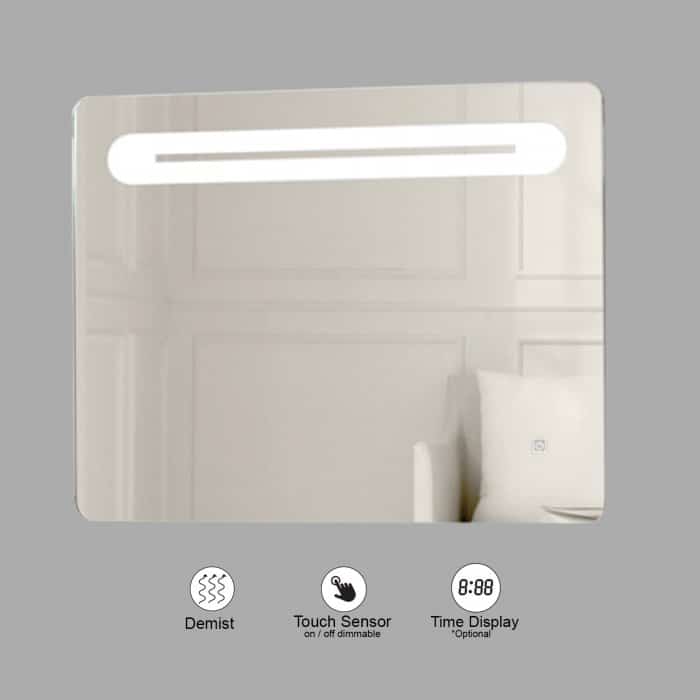 VONN VMRS0230 LED Bath Mirror in Silver, Rectangle 30"W x 24"H or 36"W x 30"H
