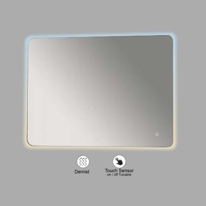 VONN VMRS0320TW Tunable White LED Bath Mirror in Silver, Rectangle 30"W x 24"H or 36"W x 30"H