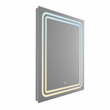 VONN VMRS0330TW Tunable White LED Bath Mirror in Silver, Rectangle 24"W x 30"H or 30"W x 36"H