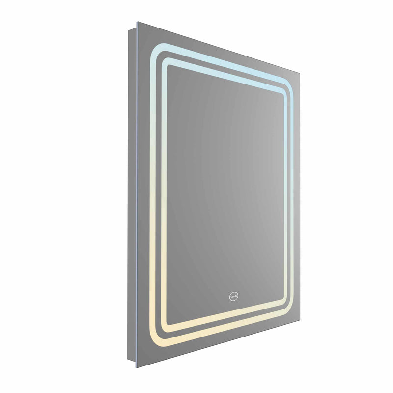 VONN VMRS0330TW Tunable White LED Bath Mirror in Silver, Rectangle 24"W x 30"H or 30"W x 36"H