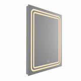 VONN VMRS0330 LED Bath Mirror in Silver, Rectangle 24"W x 30"H or 30"W x 36"H