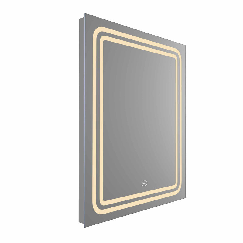 VONN VMRS0330 LED Bath Mirror in Silver, Rectangle 24"W x 30"H or 30"W x 36"H