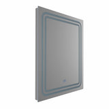 VONN VMRS0330 LED Bath Mirror in Silver, Rectangle 24"W x 30"H or 30"W x 36"H