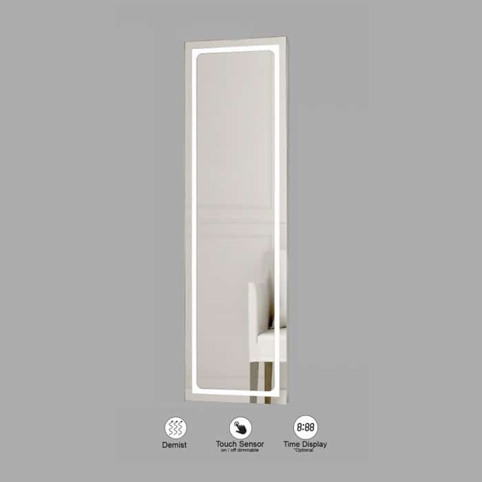 VONN VMRS0430 LED Bath Mirror in Silver, Rectangle 16"W x 55"H