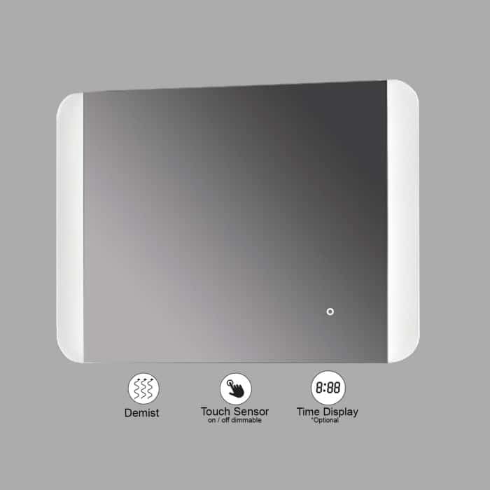 VONN VMRS0720A LED Bath Mirror in Silver, Rectangle 30"W x 24"H or 36"W x 30"H