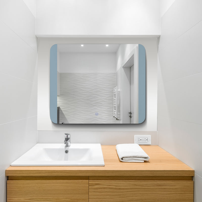 VONN VMRS0720A LED Bath Mirror in Silver, Rectangle 30"W x 24"H or 36"W x 30"H