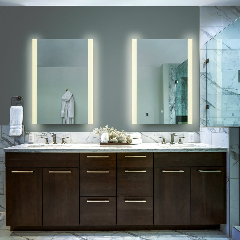 VONN VMRS0920ATW Tunable White LED Bath Mirror in Silver, Rectangle or 30"W x 36"H
