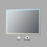 VONN VMRS1130ATW Tunable White LED Bath Mirror in Silver, Rectangle 36"W x 24"H