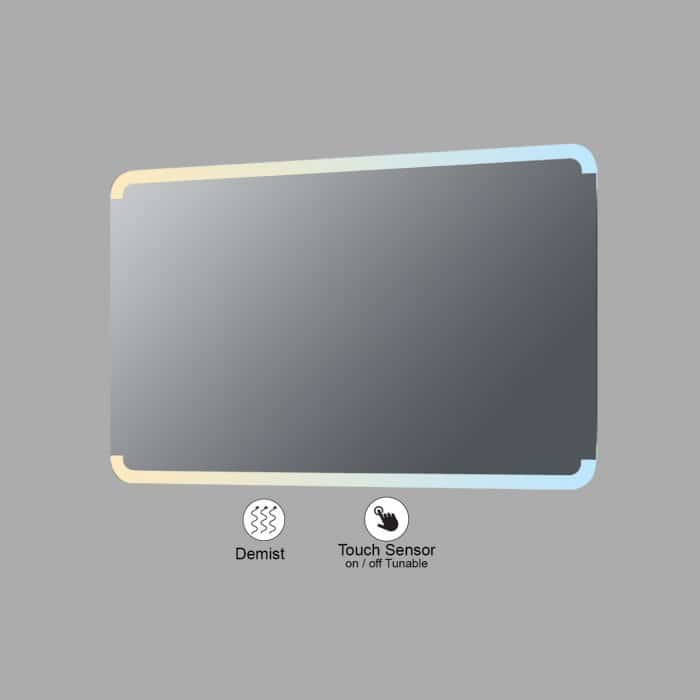 VONN VMRS2240ATW Tunable White LED Bath Mirror in Silver, Rectangle 36"W x 24"H