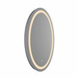 VONN VMRS2620 LED Bath Mirror in Silver, Oval 24"W x 36"H
