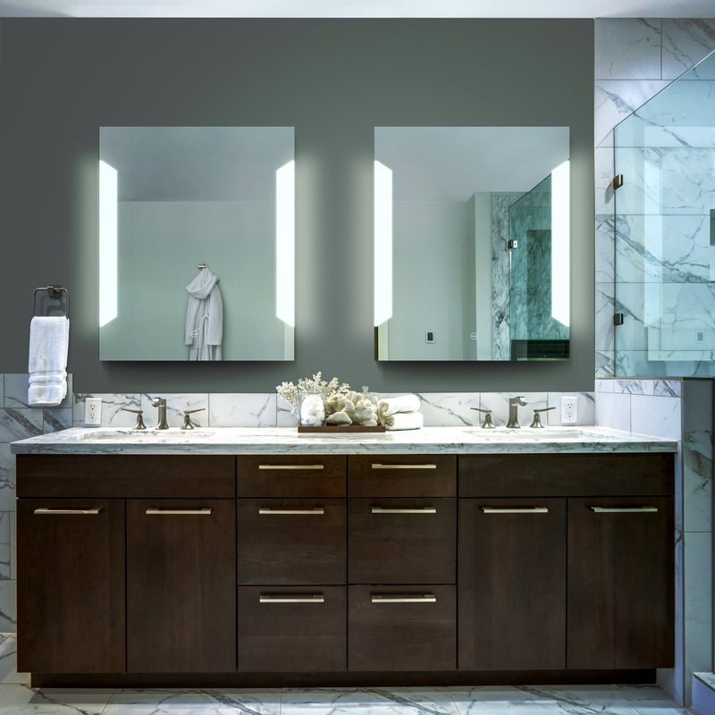 VONN VMRS2640ATW Tunable White LED Bath Mirror in Silver, Rectangle 24"W x 30"H or 30"W x 36"H