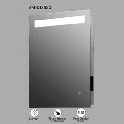 VONN VMRS2830A LED Bath Mirror in Silver, Oval 24"W x 30"H