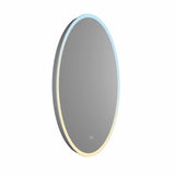 VONN VMRS2830ATW Tunable White LED Bath Mirror in Silver, Oval 24"W x 30"H