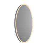 VONN VMRS2830A LED Bath Mirror in Silver, Oval 24"W x 30"H