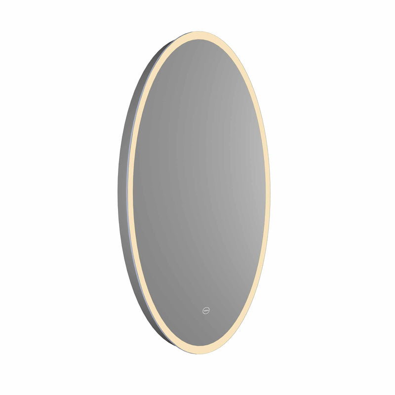 VONN VMRS2830A LED Bath Mirror in Silver, Oval 24"W x 30"H