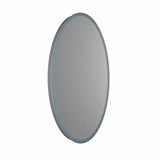 VONN VMRS2830A LED Bath Mirror in Silver, Oval 24"W x 30"H