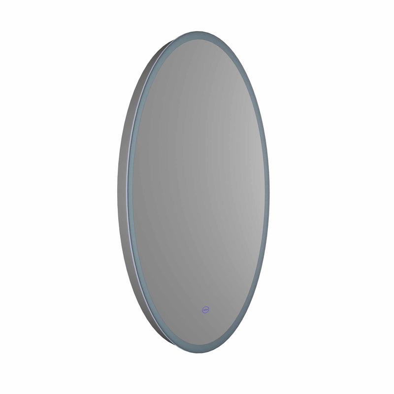 VONN VMRS2830A LED Bath Mirror in Silver, Oval 24"W x 30"H