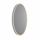 VONN VMRS2830A LED Bath Mirror in Silver, Oval 24"W x 30"H