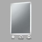 VONN VMRS3820A LED Bath Mirror in Silver, Rectangle 24"W x 30"H or 30"W x 36"H