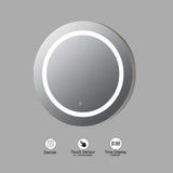 VONN VMRS4120 LED Bath Mirror in Silver, Round 30"W x 30"H
