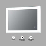 VONN VMRS5930A LED Bath Mirror in Silver, Rectangle 24"W x 30"H or 30"W x 36"H