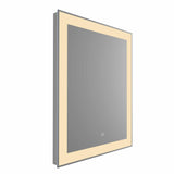 VONN VMRS5930A LED Bath Mirror in Silver, Rectangle 24"W x 30"H or 30"W x 36"H