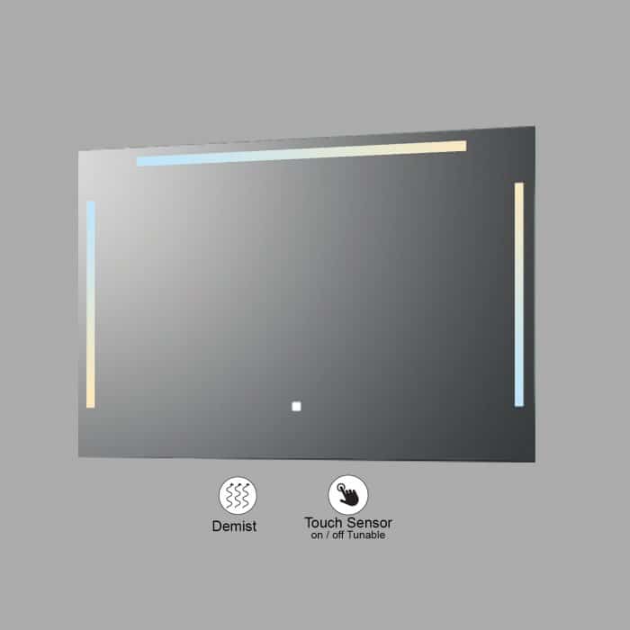 VONN VMRS6030ATW Tunable White LED Bath Mirror in Silver, Rectangle 30"W x 24"H or 36"W x 30"H
