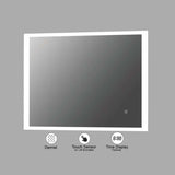 VONN VMRS6330A LED Bath Mirror in Silver, Rectangle 30"w x 24"H or 36"W x 30"H