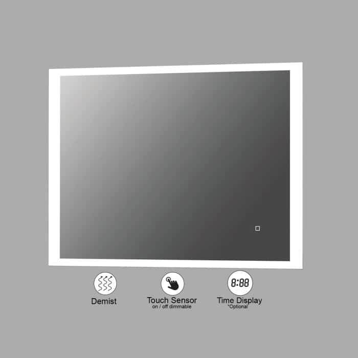 VONN VMRS6330A LED Bath Mirror in Silver, Rectangle 30"w x 24"H or 36"W x 30"H
