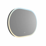 VONN VMRS6530ATW Tunable White LED Bath Mirror in Silver and Frosted Edge, Oval 36"W x 24"H