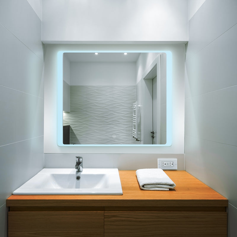 VONN VMRS6830ATW Tunable White LED Bath Mirror in Silver, Rectangle 30"W x 24"H or 36"W x 30"H