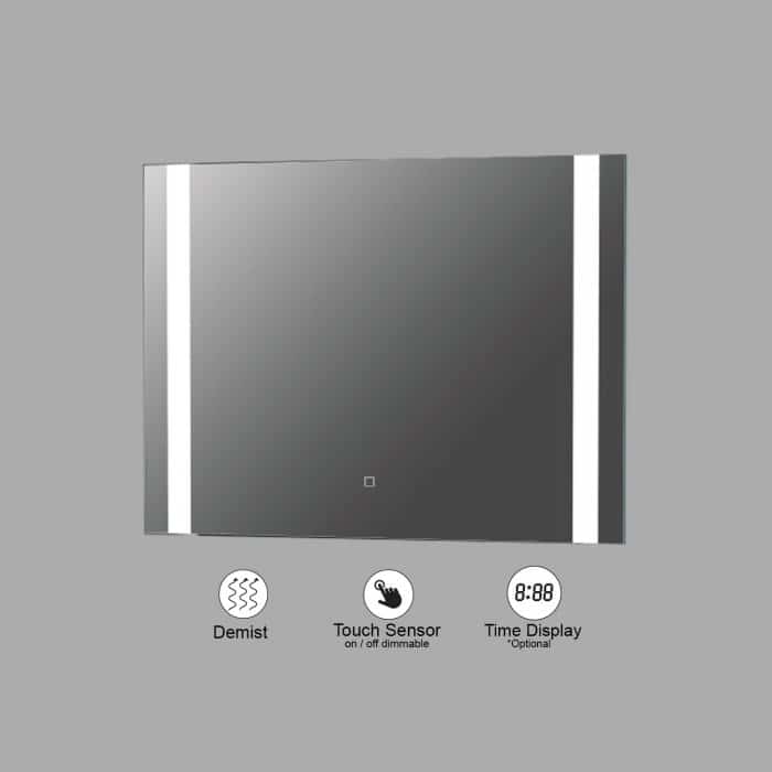 VONN VMRS6930A LED Bath Mirror in Silver, Rectangle 30"W x 24"H or 36"W x 30"H