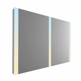 VONN VMRS7130ATW Tunable White LED Bath Mirror in Silver, Rectangle 48"W x 30"H