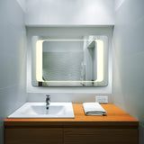 VONN VMRS7820TW Tunable White LED Bath Mirror in Silver, Rectangle 30"W x 24"H or 36"W x 30"H