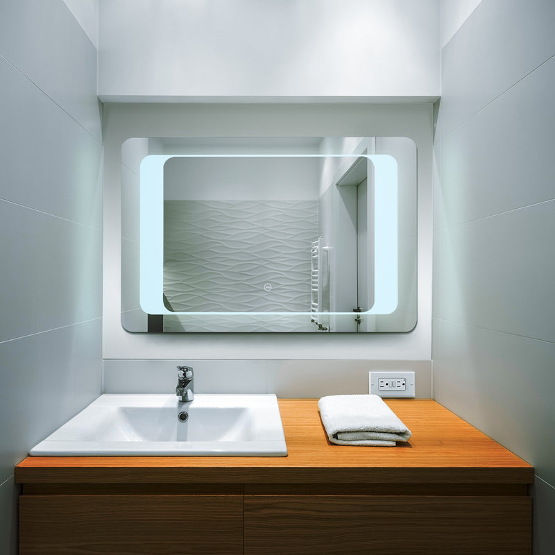 VONN VMRS7820TW Tunable White LED Bath Mirror in Silver, Rectangle 30"W x 24"H or 36"W x 30"H