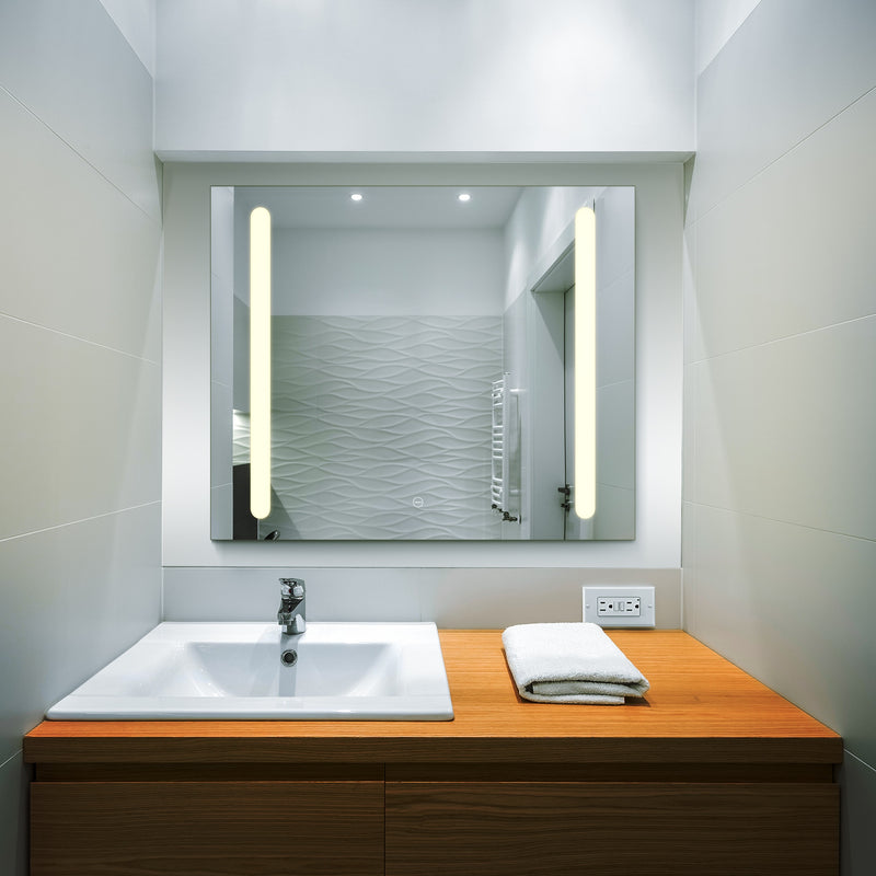 VONN VMRS8020TW Tunable White LED Bath Mirror in Silver, Rectangle 30"W x 24"H or 36"W x 30"H