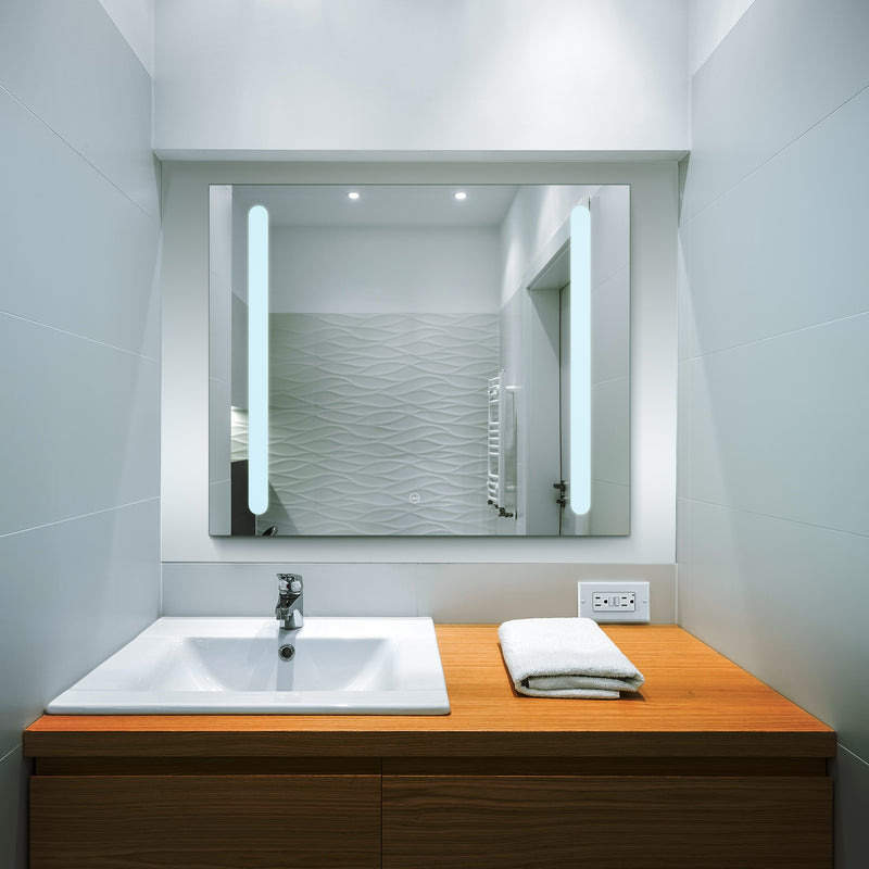 VONN VMRS8020TW Tunable White LED Bath Mirror in Silver, Rectangle 30"W x 24"H or 36"W x 30"H