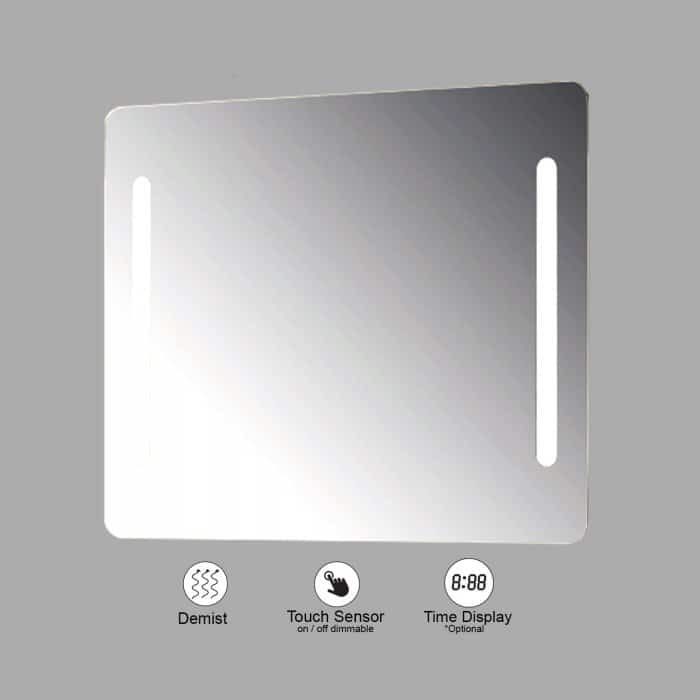 VONN VMRS8020 LED Bath Mirror in Silver, Rectangle 30"W x 24"H or 36"W x 30"H
