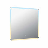 VONN VMRS8930ATW Tunable White LED Bath Mirror in Silver, Rectangle 30"W x 30"H