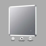 VONN VMRS8930A LED Bath Mirror in Silver, Square 30"W x 30"H