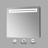 VONN VMRS9820 LED Bath Mirror in Silver, Rectangle 30"W x 24"H or 36"W x 30"H
